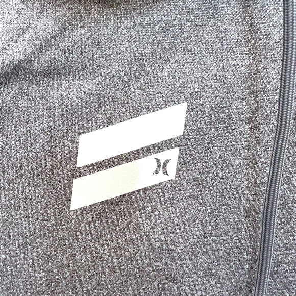 HURLEY POLY FLEECE PULLOVER WITH HOODIE, SIZE MEDIUM, CHARCOAL, WITH 2 POCKETS - Picture 7 of 14